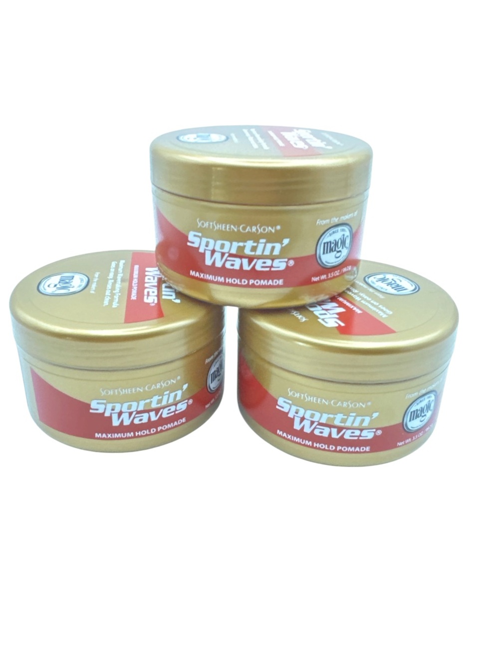3x MAGIC Sportin' Waves Maximum Hold Pomade maximum hold